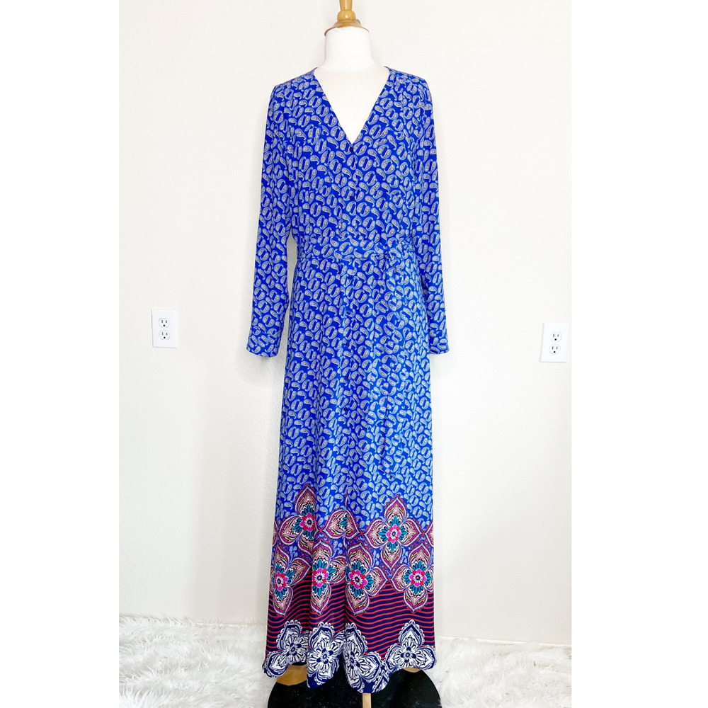 Express | Roll Tab Button Down Belted Maxi Dress - image 2